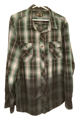Helix Western Shirt XXL Athletic Fit Long Sleeve Plaid - Image 1 of 4