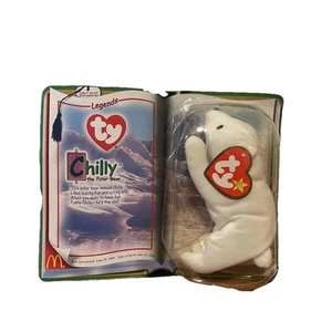 NEW! TY CHILLY The Polar Bear 1994 Mc Donalds Beanie Baby RARE RETIRED - Picture 1 of 2