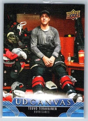 2023-24 Upper Deck Series 2 UD Canvas #C137 Teuvo Teravainen Carolina Hurricanes - Image 1 of 2
