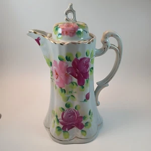 Vintage handbemalte japanische Schokoladenkanne / Teekanne - Bild 1 von 14