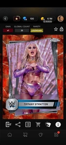 WWE Topps SLAM *DIGITAL* - Chrome Sapphire Orange Base - Tiffany Stratton 25CC - Picture 1 of 1