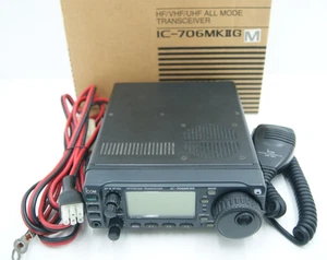 MARS MOD ICOM IC-706 MKIIGM HF/VHF/UHF Transceiver 50W + Box + Mic Good Cond. - Picture 1 of 13
