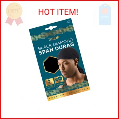 Titan Sport Black Diamond Span-Durag, Negro 1 ea Foto 1 de 2