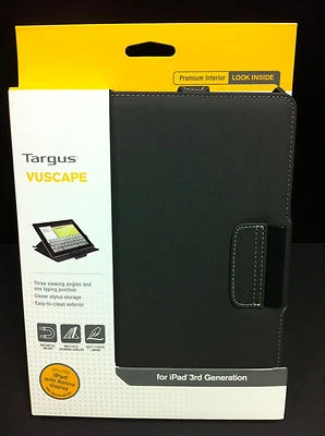 Targus iPad 4 iPad 3 2 Vuscape Folio Funda Libro Abatible con Soporte Gris Carbón Foto 1 de 2