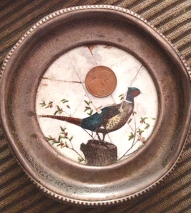 Dennis Puleston : Frank A. Whiting : Vintage Hand Colored China Pheasant Plate - Picture 1 of 3