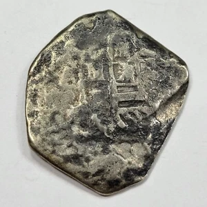 1729-1733 Cob 8 Reales Mexico Assayer F Shipwreck Effect Genuine 15.5g *J400 - Picture 1 of 4