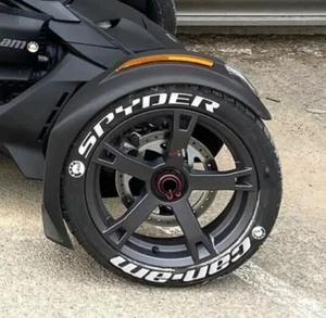 Can Am SPYDER Tire Lettering PERMANENT Stickers TYRE Letter SET Fast Shipping wh - Picture 1 of 4