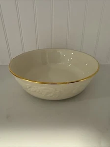 Lenox Embossed FRUITS OF LIFE Round Bowl with Gold Band Made in USA 6” - Picture 1 of 4