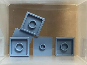 LEGO Parts - Sand Blue Plate 2 x 2 w 1 Stud (Jumper) - No 87580 - QTY 5 - Picture 1 of 1