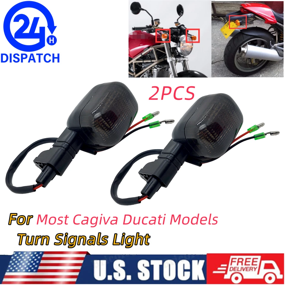 Par de indicadores intermitente intermitente intermitente delantero/trasero para Cagiva Ducati Foto 1 de 4