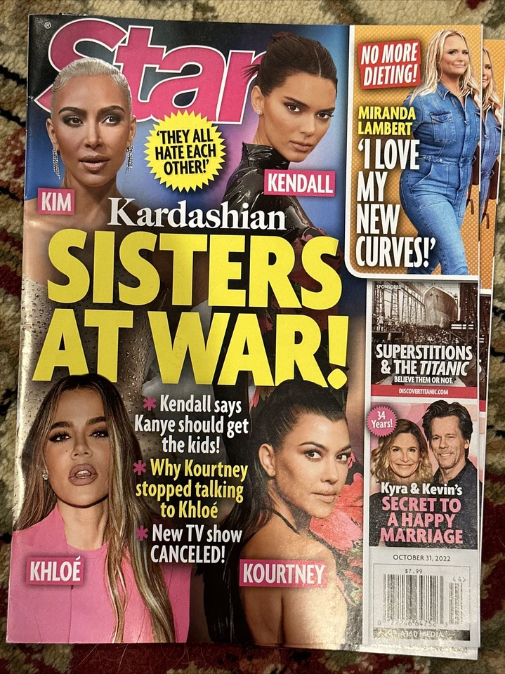 Star Magazine October 31, 2022 Kardashian Sisters At War - Image 1 of 1
