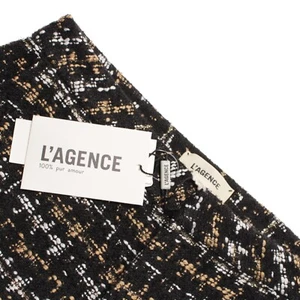 L'agence NWT Tweed Dress Pants Size 0 US In Black / Tan / White Polyester Blend - Picture 1 of 12