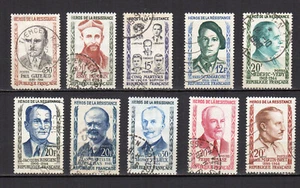 France héros de la résistance 10 timbres oblitérés /TE3480 - Picture 1 of 1