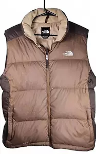 The North Face Men's Puffer 550 Goose Down Puffer Vest Brown Size Large - Picture 1 of 11