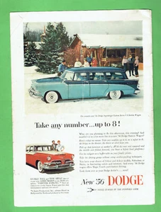 #T58. 1956 JOHNNIE WALKER SCOTCH WHISKY / DODGE CAR MAGAZINE ADVERTISEMENT - Picture 1 of 2