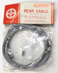 Schwinn vintage no. Cable de freno trasero 17 542 cable interior + carcasa y topes de marco - Imagen 1 de 3