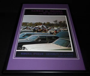1970 Illinois vs Indiana Football Framed 10x14 Poster Official Repro B - Picture 1 of 1