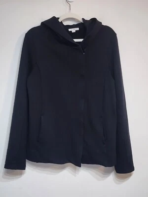 James Perse Jacket Asymmetrical Zip Hooded Size 4 XL Capsule Minimalist - Image 1 of 4
