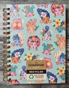 CLEMENTINE diario quaderno diario 300 pagine foderate copertina rigida spirale spedizione gratuita - Foto 1 di 7
