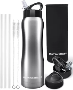 Insulated Stainless Steel Water Bottle - Stainless Steel 25oz Hot / Cold Travel - Picture 1 of 4