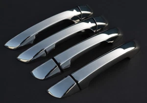 Chrome Door Handle Trim Set Covers To Fit Skoda Superb (2008-15) - Picture 1 of 2