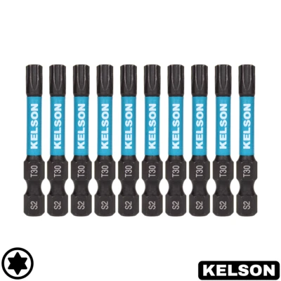 T30 Torx 50mm Star Impact Screwdriver Bits Magnetic 1/4" Universal KELSON - Image 1 of 3