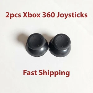 2 Microsoft Xbox 360 Joysticks Replacement Thumb Sticks Analog Black - Picture 1 of 5