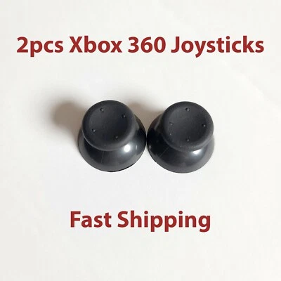 2 Microsoft Xbox 360 Joysticks Replacement Thumb Sticks Analog Black - Image 1 of 4
