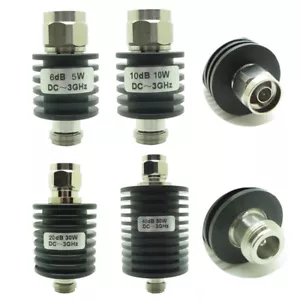 Rund RF Koaxial Dämpfer 5W-50W 1dB-50dB N Typ Stecker auf Buchse 3,0 GHz 50 Ohm - Bild 1 von 50
