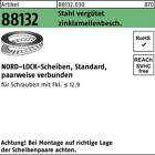 NORD-LOCK Unterlegscheibe R 88132 geklebt NL 12 Stahl vergtet zinklamellenbe...