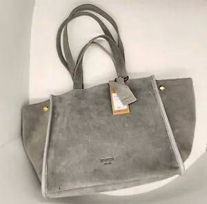 Margot tote bag women's grey suede Jamee double handle two shapes boho new $198 - Picture 1 of 14