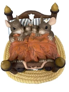 Fitz & Floyd Charming Tails "THE HONEYMOON IS OVER; BABY" #89/763 Figurine Mice - Picture 1 of 8