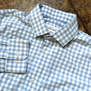 Mizzen + Main Herren Hemd Gr. M Trim Fit Knopfleiste Langarm Stretch - Bild 1 von 4