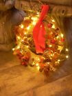 Rustic Danish Christmas Led Light,Lite Door Wreath,Cinnamon Scented Internal Use