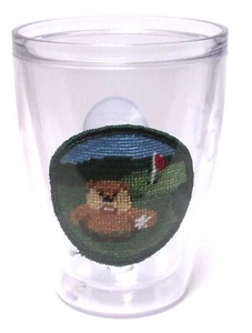 SMATHERS & BRANSON Gopher Golf Caddyshack Needlepoint Tumbler 16oz NEW  - Picture 1 of 5