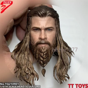 1/6 Modell Chris Thor Ragnarok Mann Kopf Skulptur FIt 12" Hot Toys männlicher Körper Figuren - Bild 1 von 6
