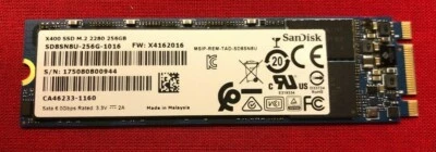 SANDISK X400 M.2 2280 256GB SOLID STATE DRIVE SD8SN8U-256G-1016 - Image 1 of 3
