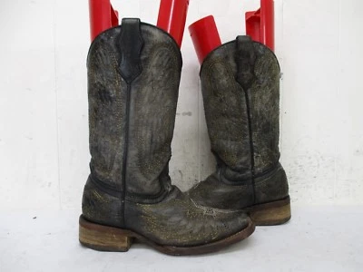 Botas de Vaquero CORRAL Cuero Envejecido Puntera Cuadrada Ala Cruzada Talla 3.5 Estilo A1032  Foto 1 de 4