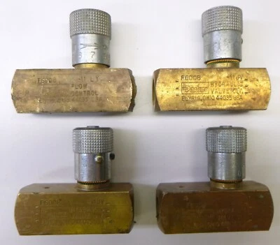 Parker F600B In-line Flow Control Valve, Lot of 4 - Image 1 of 4