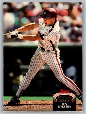 1992 Stadium Club  Baseball #470 Len Dykstra  Philadelphia Phillies - Image 1 of 2