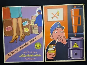 10 alte DB UVV DIN A2 Plakate 50er - 80er Jahre zum Thema Unfallverhütung #2 - Bild 1 von 5