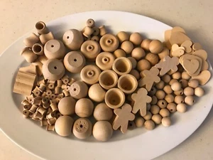 Konvolut Holz Bastelbedarf Mix aus Formen & Größen überstreichbar in 8 x 13 mit Box - Bild 1 von 4