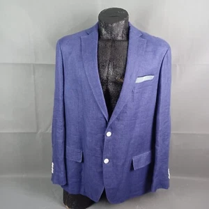 Cremieux Classics Mens Linen Sportcoat Blazer Jacket Size Large Elbow Patches  - Picture 1 of 13