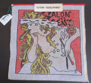 Lienzo a punta de aguja pintado a mano de colección Salon des Cent de agujas personalizado 15" x 15" - Imagen 1 de 7