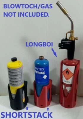 Blowtorch holder for spare bottles of propane & butane:  wall mounted inc screws - Image 1 of 4