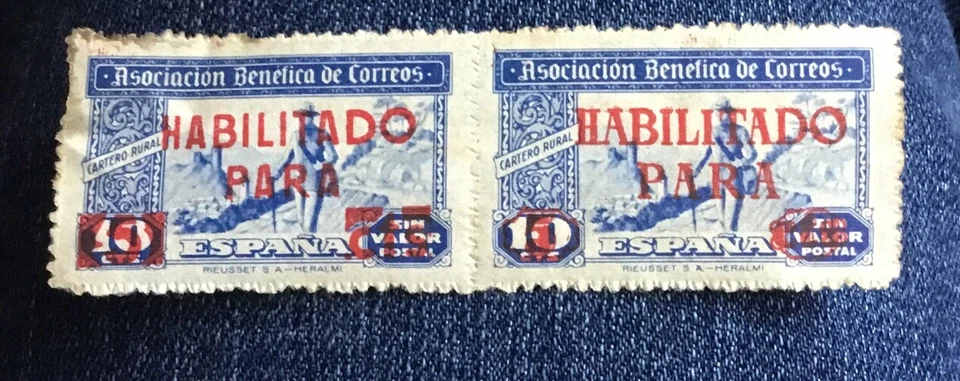 Spanish Colonial Habilitado Para Overprinted Stamps - Image 1 of 1