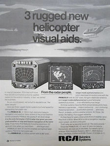 8/1977 PUB RCA AVIONICS PRIMUS AIRBORNE DIGITAL WEATHER RADAR HELICOPTER AD - Imagen 1 de 1