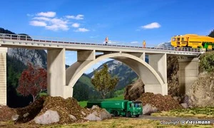 Kibri Kit 39740 HO Single tack pre-stressed arched concrete bridge with pier - Picture 1 of 3