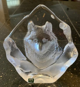 Lobo de vidrio artístico Maleras - Cristal de plomo completo - Cristal de plomo ~ ¡Bonito! - Imagen 1 de 8
