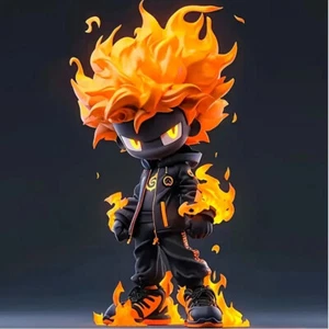 FIRE ANIME BOY (¿Kamen Rider?)- Pegatina Vinilo Impermeable 7.50"(h) x 4.0" (w) NUEVA - Imagen 1 de 5